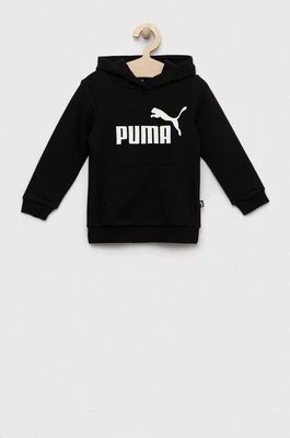 Zdjęcie produktu Puma bluza dziecięca ESS Logo Hoodie TR G kolor czarny z kapturem z nadrukiem