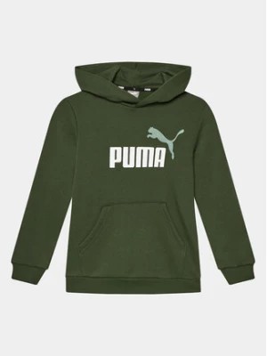 Zdjęcie produktu Puma Bluza Ess+ 2 Col Big Logo 586987 Zielony Regular Fit