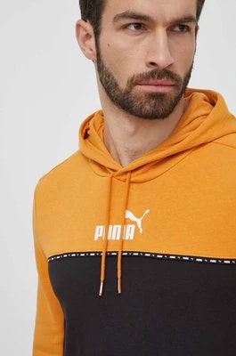 Zdjęcie produktu Puma bluza męska kolor pomarańczowy z kapturem z nadrukiem 675173