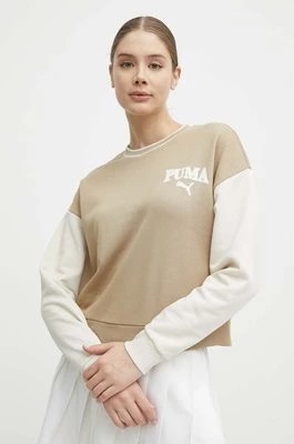 Zdjęcie produktu Puma bluza SQUAD damska kolor beżowy z nadrukiem 677898