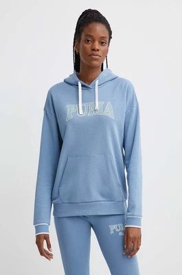 Zdjęcie produktu Puma bluza SQUAD damska kolor niebieski z kapturem melanżowa 677899