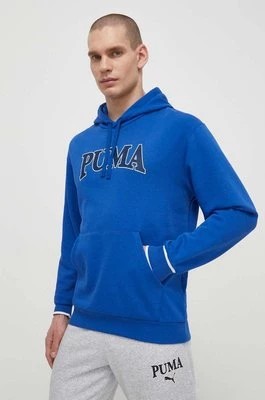 Zdjęcie produktu Puma bluza SQUAD męska kolor niebieski z kapturem z nadrukiem 678969