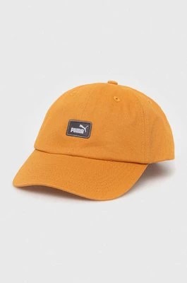 Zdjęcie produktu Puma czapka z daszkiem bawełniana kolor pomarańczowy z aplikacją 2366901
