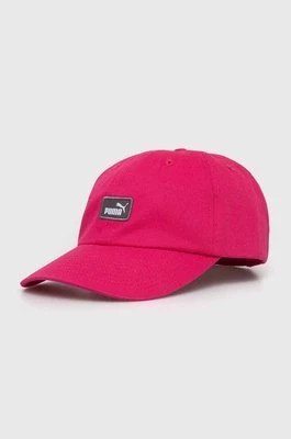 Zdjęcie produktu Puma czapka z daszkiem bawełniana kolor różowy z aplikacją 2366917