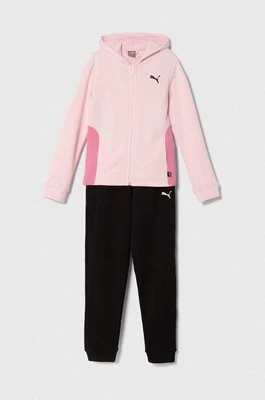 Zdjęcie produktu Puma dres dziecięcy Hooded Sweat Suit TR cl G kolor różowy