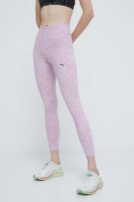 Zdjęcie produktu Puma legginsy do jogi STUDIO FOUNDATION kolor różowy wzorzyste 524850