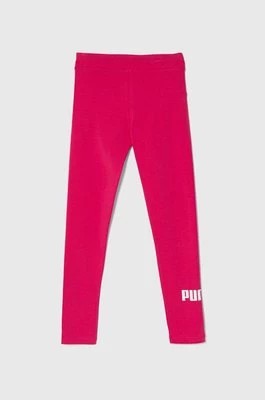 Zdjęcie produktu Puma legginsy dziecięce ESS Logo Leggings G kolor różowy z nadrukiem