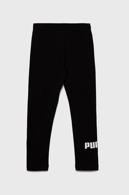 Zdjęcie produktu Puma legginsy dziecięce kolor czarny z nadrukiem