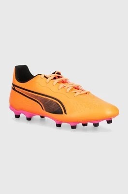 Zdjęcie produktu Puma obuwie piłkarskie korki King Match kolor pomarańczowy 107570