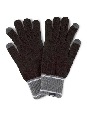 Zdjęcie produktu Puma Rękawiczki "Knit" w kolorze czarno-szarym rozmiar: S