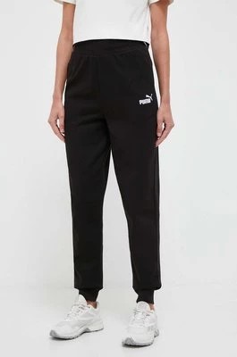 Zdjęcie produktu Puma spodnie damskie kolor czarny gładkie
