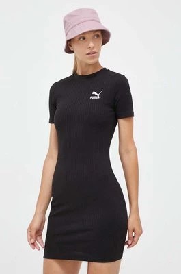 Zdjęcie produktu Puma sukienka kolor czarny mini dopasowana