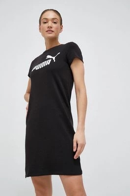 Zdjęcie produktu Puma sukienka kolor czarny mini prosta
