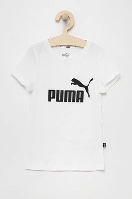 Zdjęcie produktu Puma T-shirt bawełniany dziecięcy 587029 kolor biały