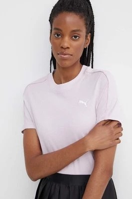 Zdjęcie produktu Puma t-shirt bawełniany HER damski kolor fioletowy 677883