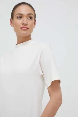 Zdjęcie produktu Puma t-shirt bawełniany kolor beżowy