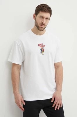 Zdjęcie produktu Puma t-shirt bawełniany męski kolor beżowy z nadrukiem 624748