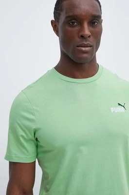 Zdjęcie produktu Puma t-shirt bawełniany męski kolor zielony melanżowy 674470
