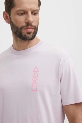 Zdjęcie produktu Puma t-shirt bawełniany PUMA X PLAYSTATION męski kolor fioletowy z nadrukiem 624694