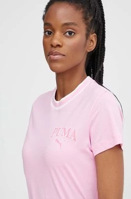 Zdjęcie produktu Puma t-shirt bawełniany SQUAD damski kolor różowy 677897