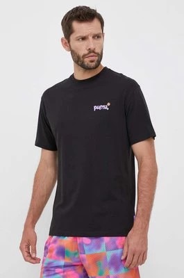 Zdjęcie produktu Puma t-shirt bawełniany X 8ENJAMIN kolor czarny z nadrukiem