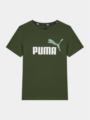 Zdjęcie produktu Puma T-Shirt Ess+ 2 Col Logo 586985 Zielony Regular Fit