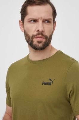 Zdjęcie produktu Puma t-shirt męski kolor zielony gładki 586669