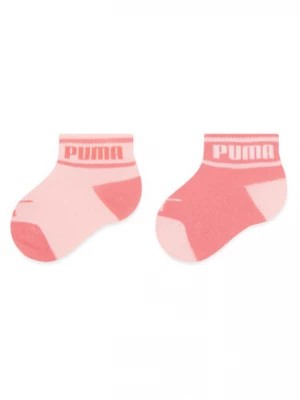 Zdjęcie produktu Puma Zestaw 2 par wysokich skarpet dziecięcych Baby Wording Sock 2P 935479 Różowy