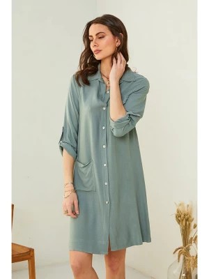 Zdjęcie produktu Pure Cotton Sukienka w kolorze khaki rozmiar: L/XL