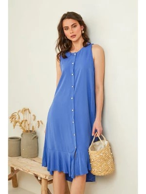 Zdjęcie produktu Pure Cotton Sukienka w kolorze niebieskim rozmiar: L/XL