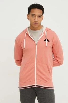 Zdjęcie produktu Quiksilver bluza męska kolor różowy z kapturem z aplikacją