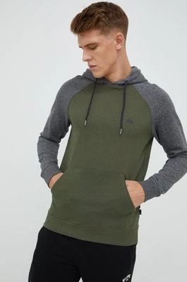 Zdjęcie produktu Quiksilver bluza męska kolor zielony z kapturem melanżowa