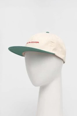 Zdjęcie produktu Quiksilver czapka z daszkiem bawełniana kolor beżowy wzorzysta