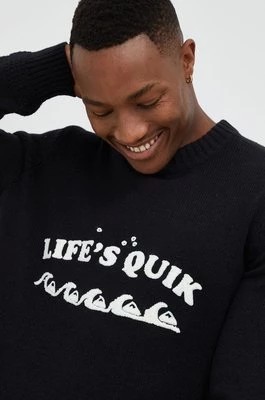 Zdjęcie produktu Quiksilver sweter z domieszką wełny męski kolor czarny