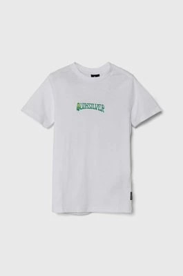 Zdjęcie produktu Quiksilver t-shirt bawełniany ISLAND SUNRISE kolor biały z nadrukiem