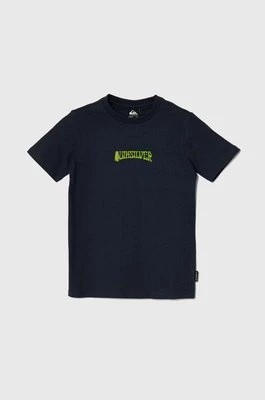 Zdjęcie produktu Quiksilver t-shirt bawełniany ISLAND SUNRISE kolor granatowy z nadrukiem