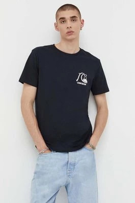 Zdjęcie produktu Quiksilver t-shirt bawełniany kolor czarny z nadrukiem