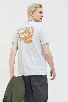 Zdjęcie produktu Quiksilver t-shirt bawełniany kolor szary z nadrukiem