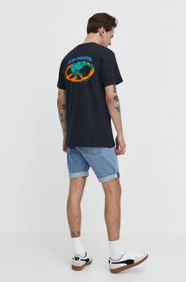 Zdjęcie produktu Quiksilver t-shirt bawełniany męski kolor czarny z nadrukiem