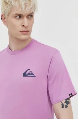 Zdjęcie produktu Quiksilver t-shirt bawełniany męski kolor fioletowy z nadrukiem