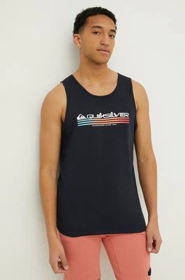 Zdjęcie produktu Quiksilver t-shirt bawełniany męski kolor granatowy