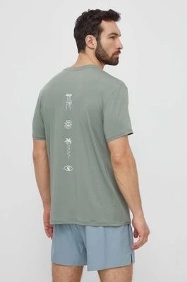 Zdjęcie produktu Quiksilver t-shirt treningowy Lap Time kolor zielony z nadrukiem