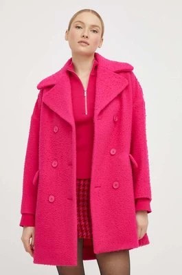 Zdjęcie produktu Red Valentino płaszcz wełniany kolor różowy przejściowy dwurzędowy