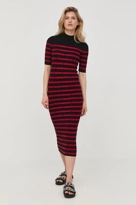 Zdjęcie produktu Red Valentino sukienka kolor czarny midi dopasowana