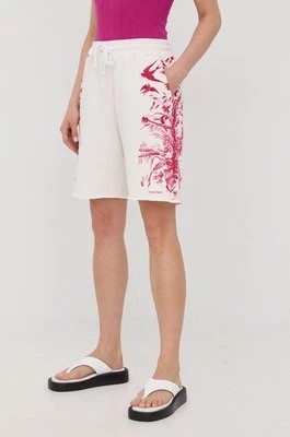 Zdjęcie produktu Red Valentino szorty bawełniane damskie kolor czerwony wzorzyste high waist
