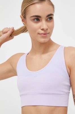 Zdjęcie produktu Reebok biustonosz do jogi kolor fioletowy gładki