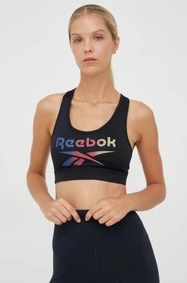 Zdjęcie produktu Reebok biustonosz sportowy Gina kolor czarny wzorzysty