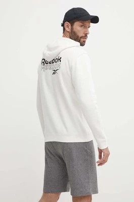 Zdjęcie produktu Reebok bluza Brand Proud męska kolor beżowy z kapturem z nadrukiem 100075311