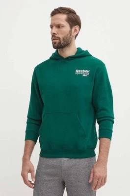 Zdjęcie produktu Reebok bluza Brand Proud męska kolor zielony z kapturem z nadrukiem 100076388