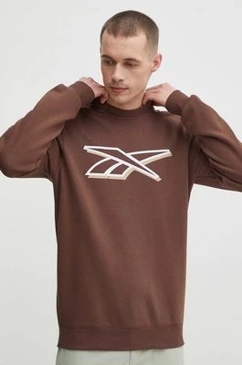Zdjęcie produktu Reebok bluza męska kolor brązowy z nadrukiem 100202412